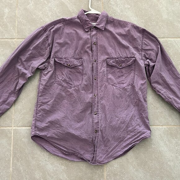 Vintage Sostanza Contemporary Faded Purple Cotton Shirt Size Medium Button-Up - Picture 1 of 9